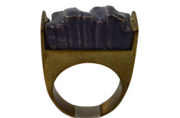 Anello Azteco in bronzo giallo